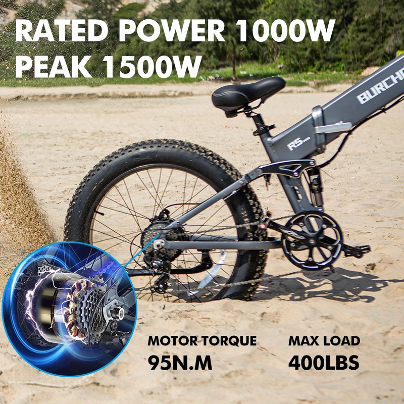 OTIDA 1500W Electric Bike Mountain Bicycles 26Inch Fat Tires 48V20AH Men's OFF-Road MTB Powerful Ebike For Adults R5Pro