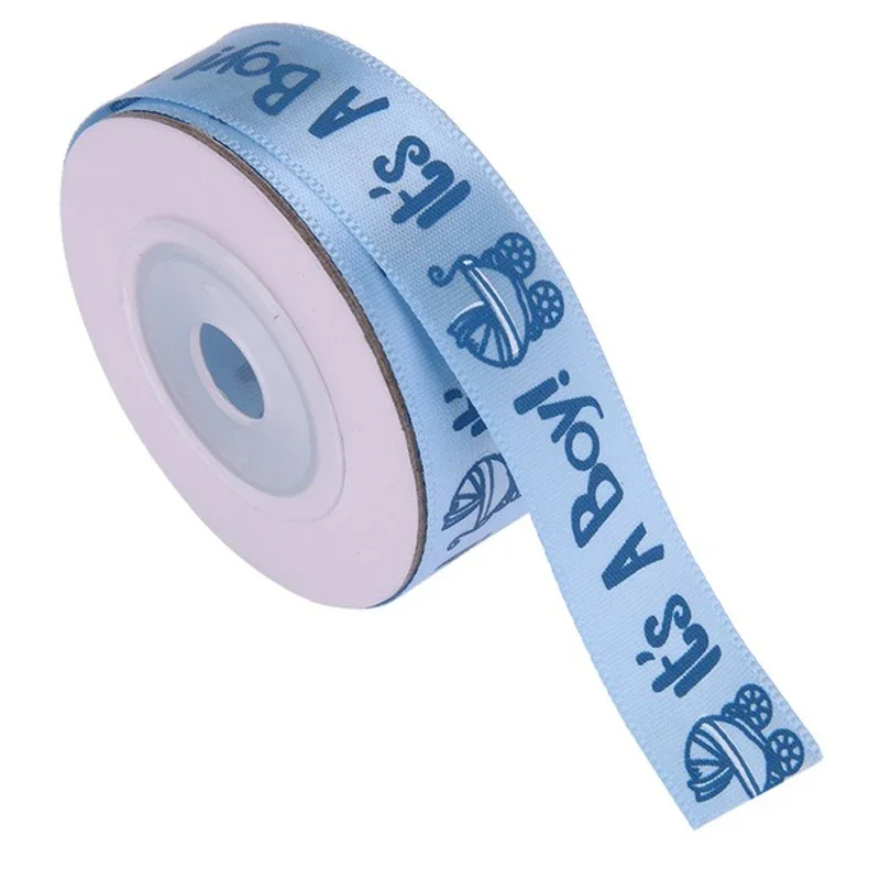 10 Yards Baby Boy è una ragazza nastro di raso carta fai-da-te confezioni regalo per bambini Baby Shower decorazioni per feste di buon compleanno