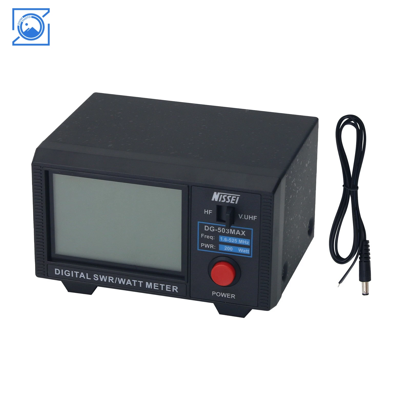 

NISSEI DG-503MAX Digital SWR Meter CW/FM/SSB/AM/DMR SWR Watt Meter HF/VHF/UHF 1.6-525MHz 200W with 3.5-inch LCD