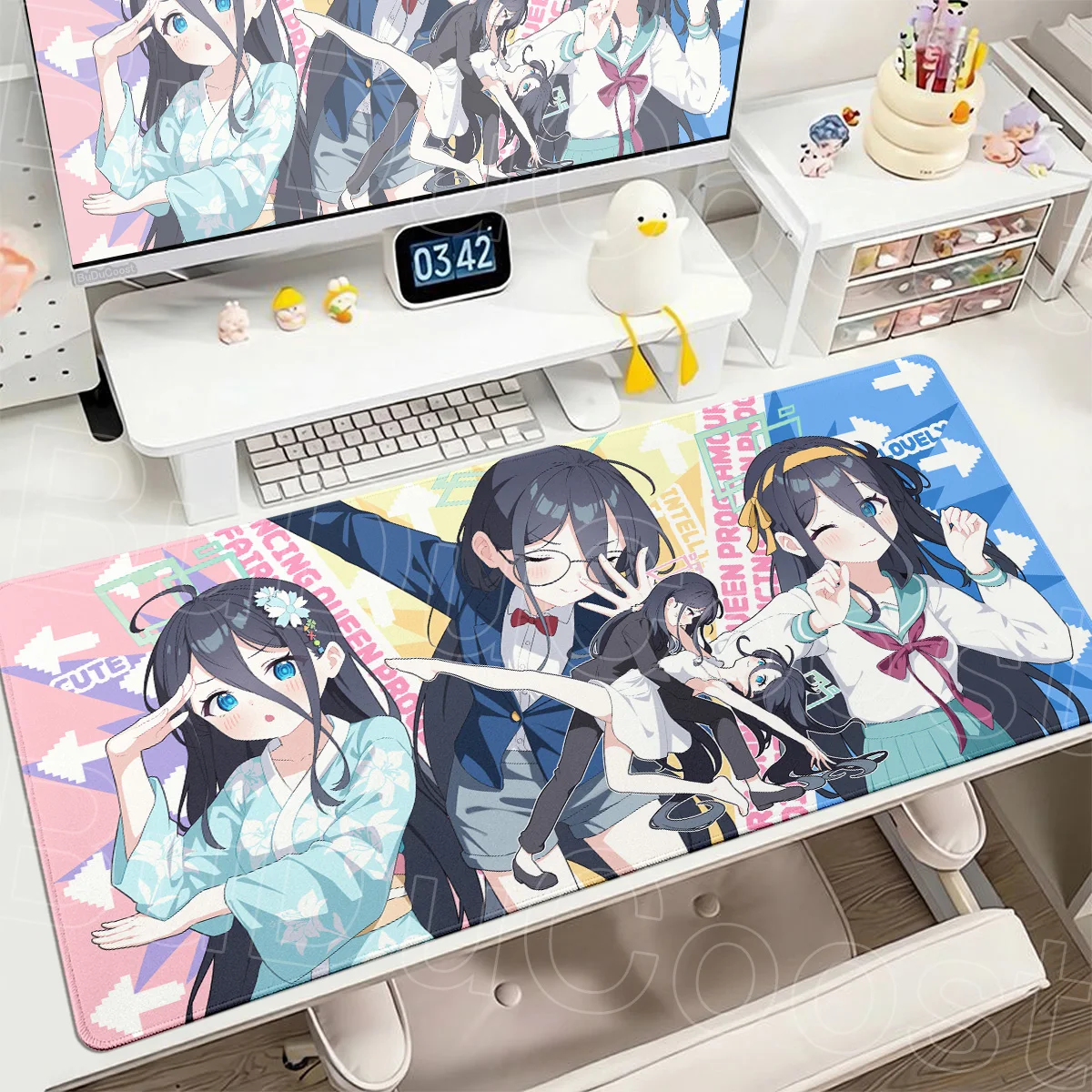 Blue Archive Kei & Alice Mouse Pad HD Print Laptop Anime Keyboard Rugs XXL Large Extend Office Deskmat PC Gamer Cabinet Mousepad