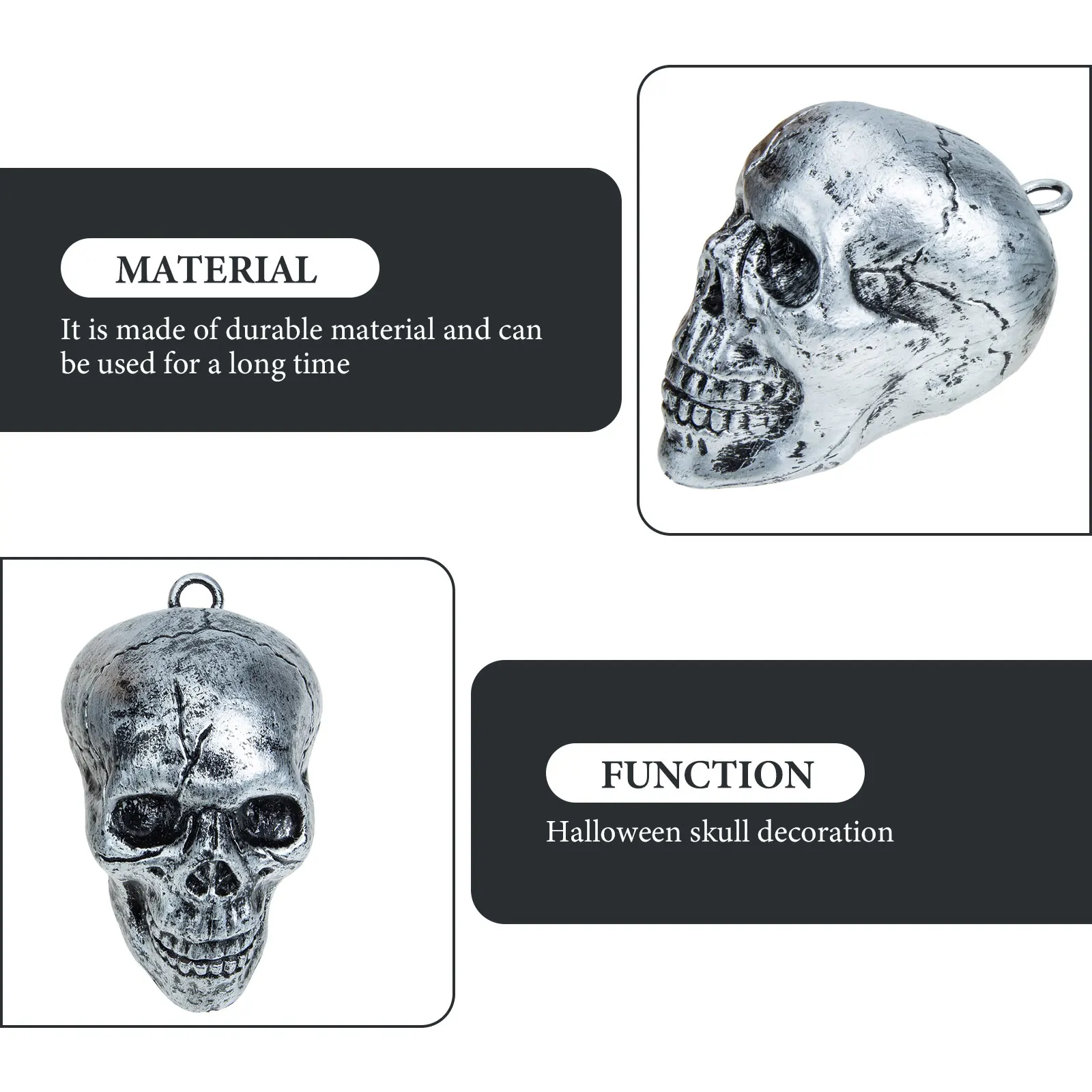 

6pcs Halloween Skull Decoration Scary Ghost Hanging Props Lightweight Haunted House Party Layout Creepy naments Teaching Aids