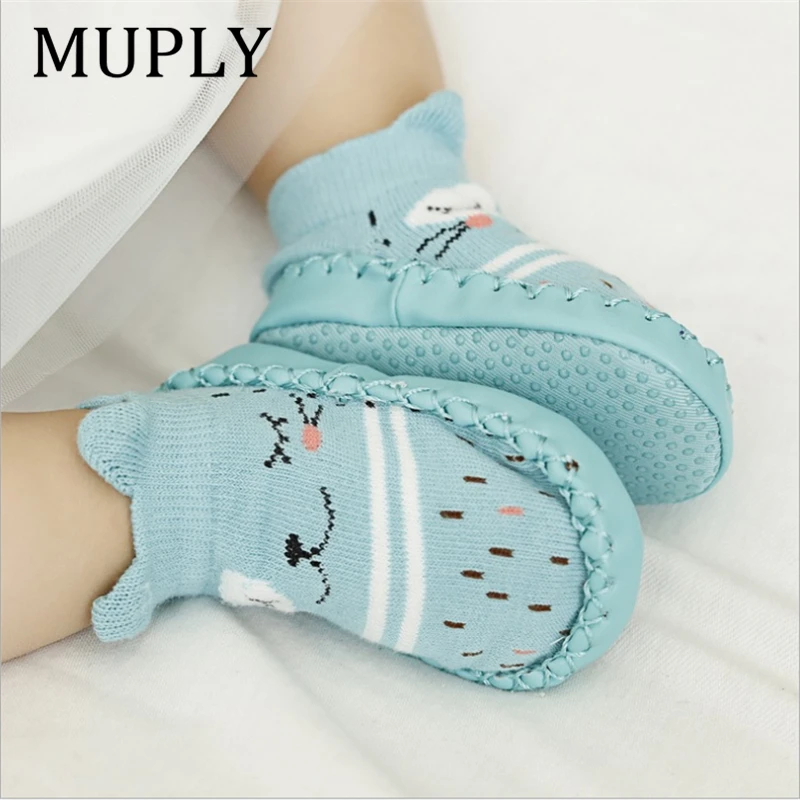 2022 Fashion Baby Socks With Rubber Soles Infant Sock Newborn Autumn Winter Children Floor Socks Shoes Anti Slip Soft Sole Sock