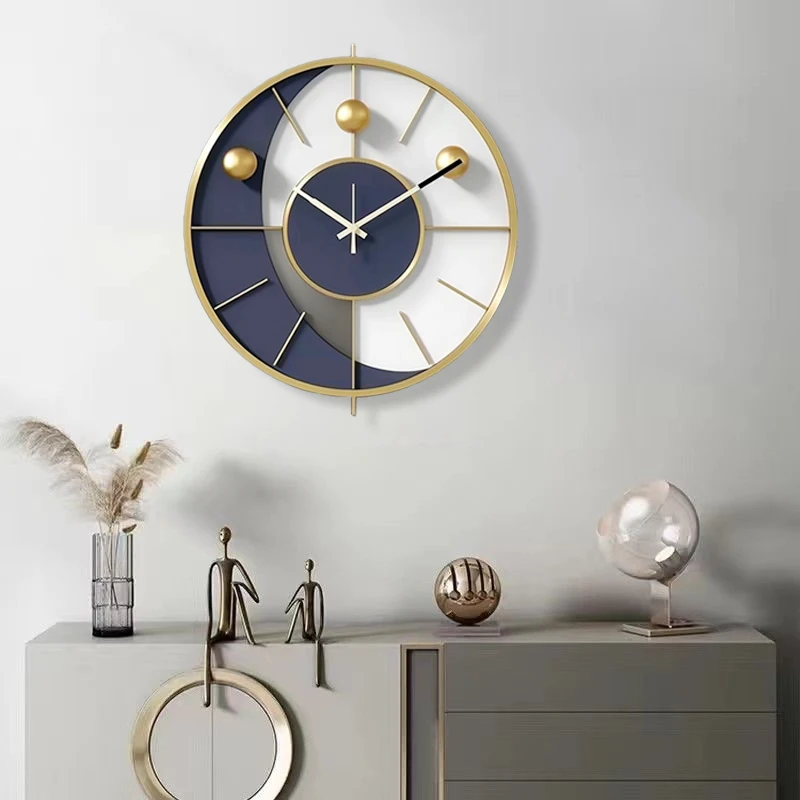 60cm New Modern Simple Art Wall Watch Timepiece Wall Clock Living Room Light Luxury Clock Wall Home Fashion Creative Decoration