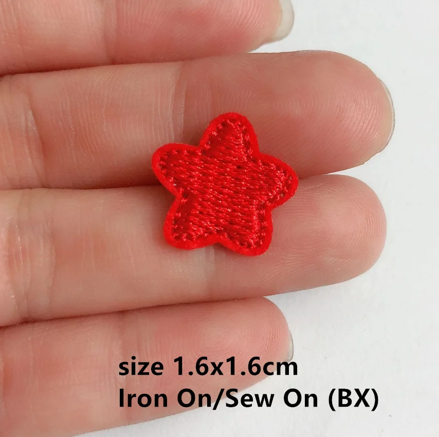 10 Pcs Mini Star Iron Sew On Embroidery Patches Popular Clothing Hat Bag Shoe Repair Material Phone Gift Box Decor DIY Accessory