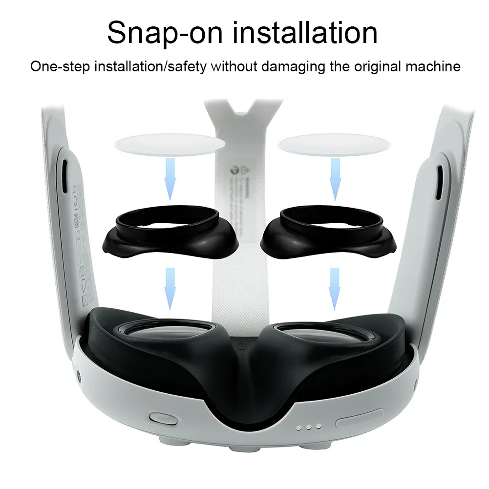 For Quest 3 Lens NO Myopia Anti-Blue Light Lens VR Glasses Lens Protection Frame For Meta Quest 3 Accessories Disassemble