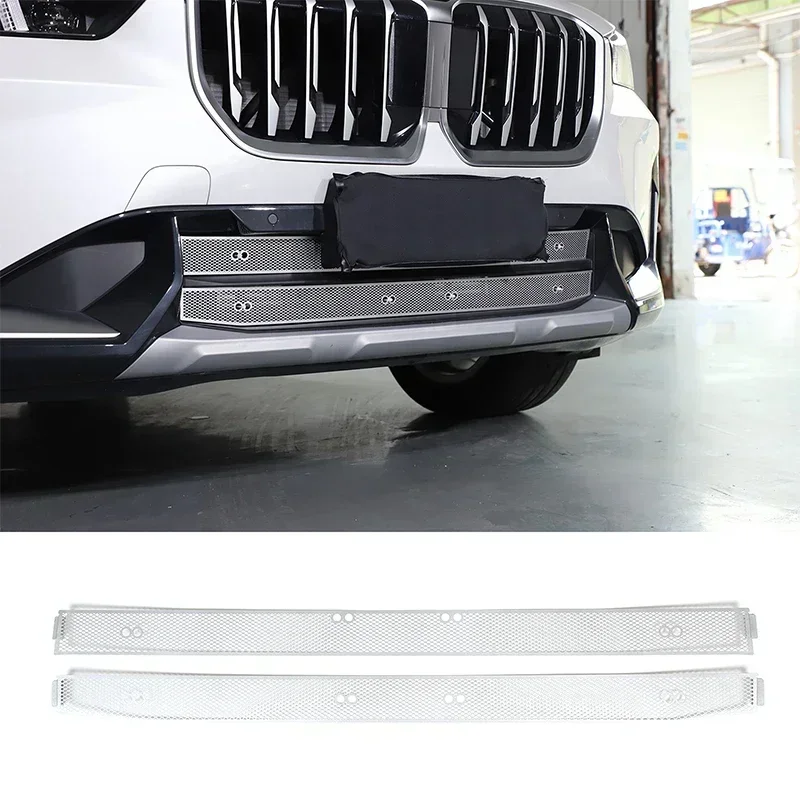 For BMW X1 U11 2023-2025 Car Front Lower Bar Air Intake Grille Insect Net Stainless Steel Exterior Modification Accessories 2Pcs