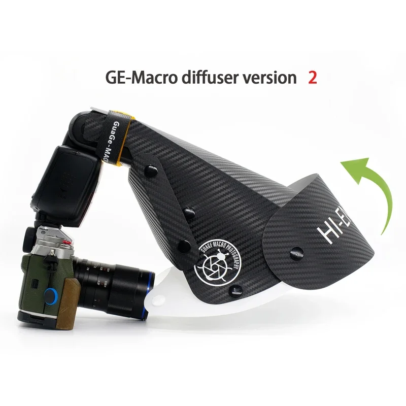 Macro photography: horseshoe mask, macro flash diffuser, diffuser, diffuser, insect floral detail shooting