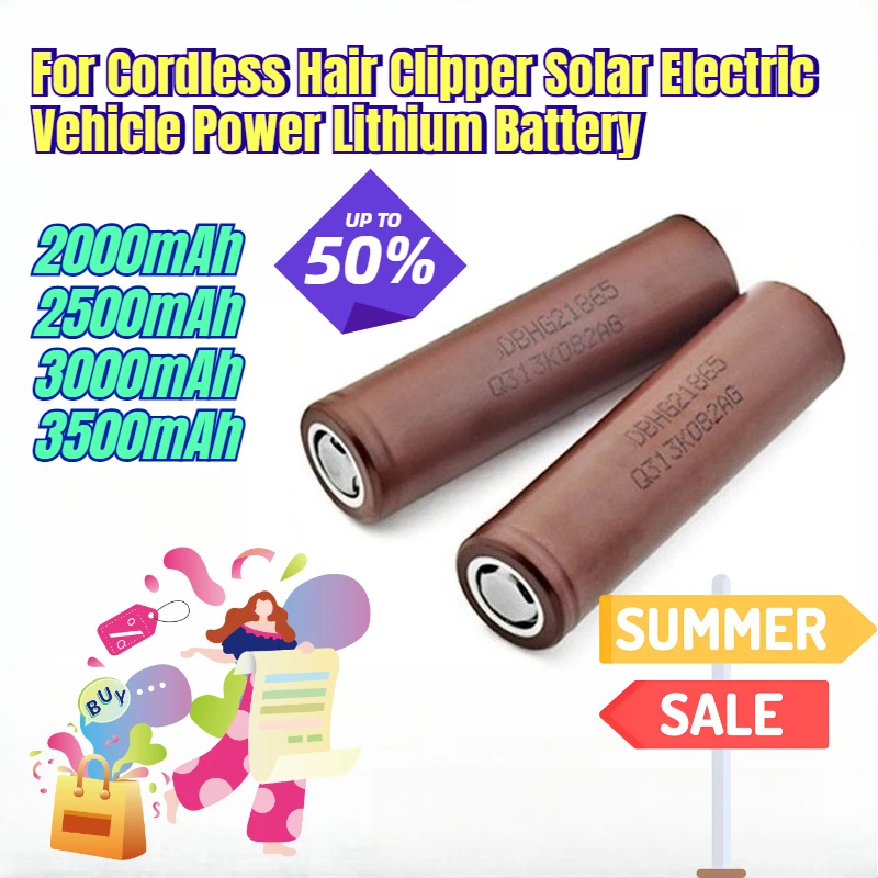 

2000-3500mAh 18650 3.7v for Cordless Hair Clipper Solar Electric Vehicle Power Lithium Battery