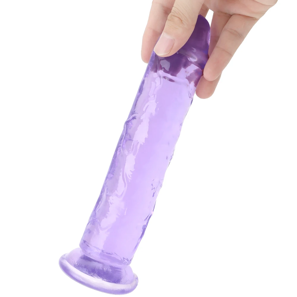 Erotic Soft Jelly Dildo Anal Butt Plug Realistic Penis Strong Suction Cup  Dick Toy for Adult  G-spot Orgasm Sex Toys for Woman