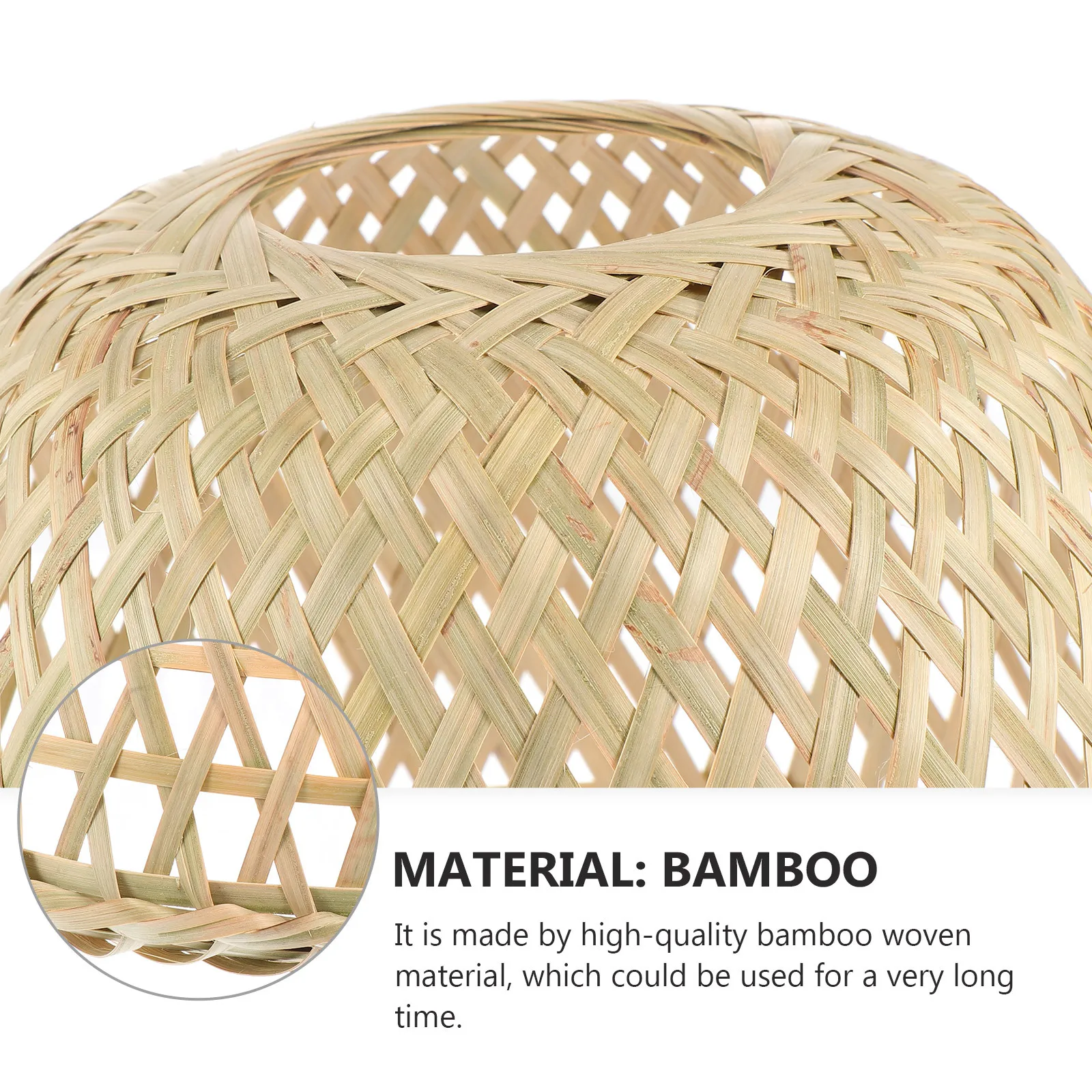 

1Pcs Bamboo Woven Lampshade Stylish Home Ceiling Lamp Shade Versatile Light Pendant Cover Decorative Home Lampshade