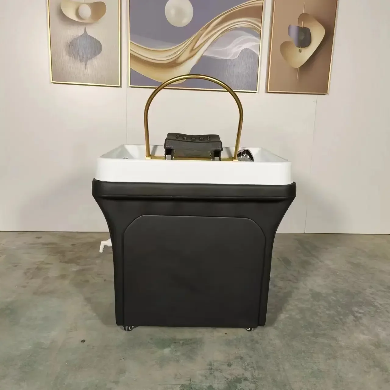 Lavabo de champú para peluquero móvil, fumigación inteligente, temperatura constante, circulación de agua, estilo tailandés