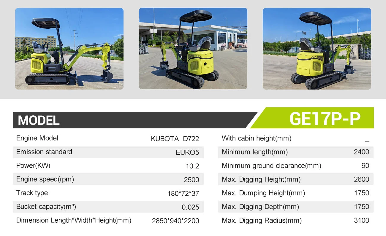 Maßgefertigter Mini-Bagger 1,5 Tonnen EURO 5 EPA Kleiner Bagger Schnelle Lieferung Fabrik Großhandelsangebot – Detail 20