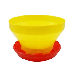 1Pc Chicken Automatic Feeder Poultry without Cover Ground Feed Bucket Pigeon Quail Feeding Bucket Poultry Breeding Supplies