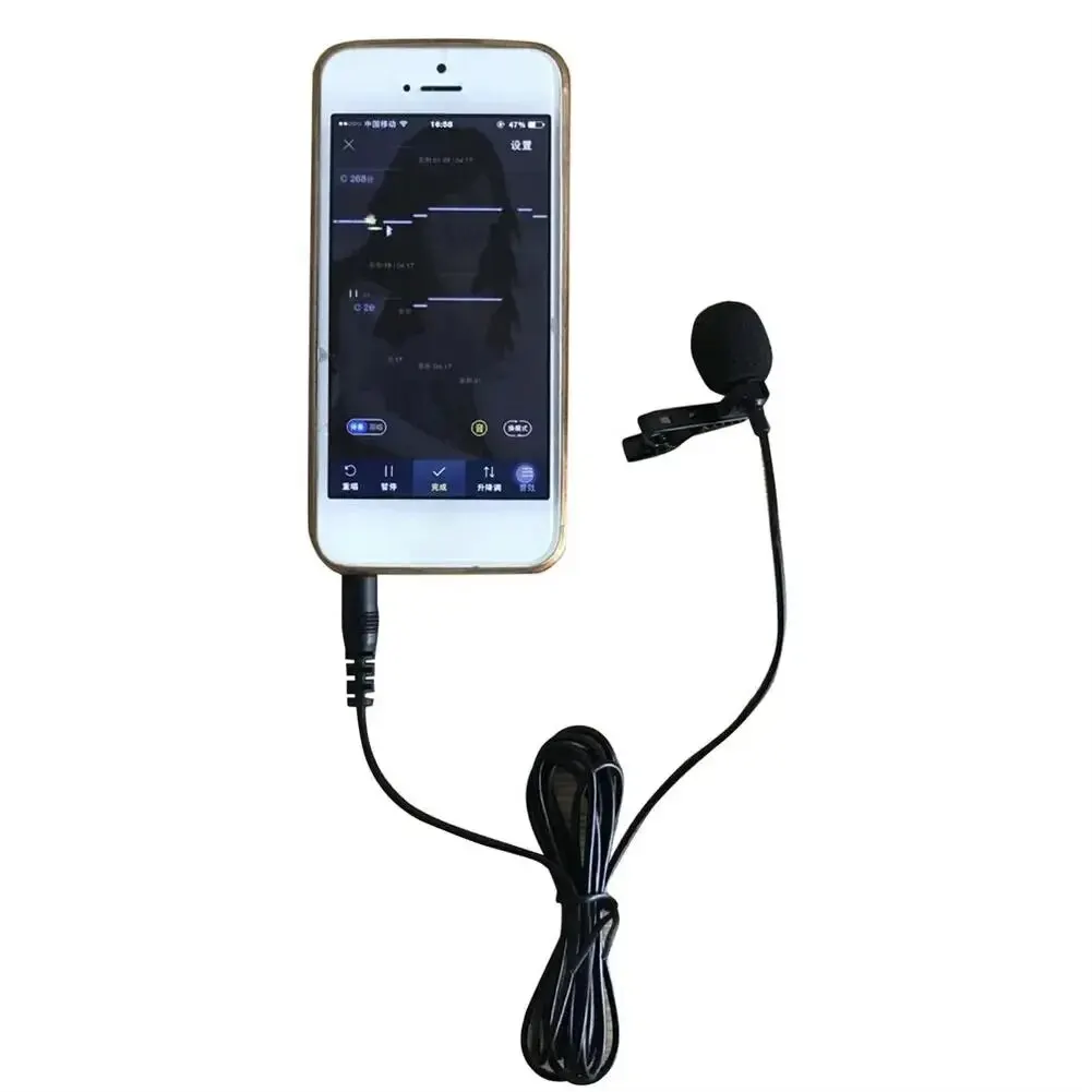 3.5MM Voice Lapel Microphone Omnidirectional Condenser Mic Cancelling Lavalier Mic For IPhone Android Windows Smartphones