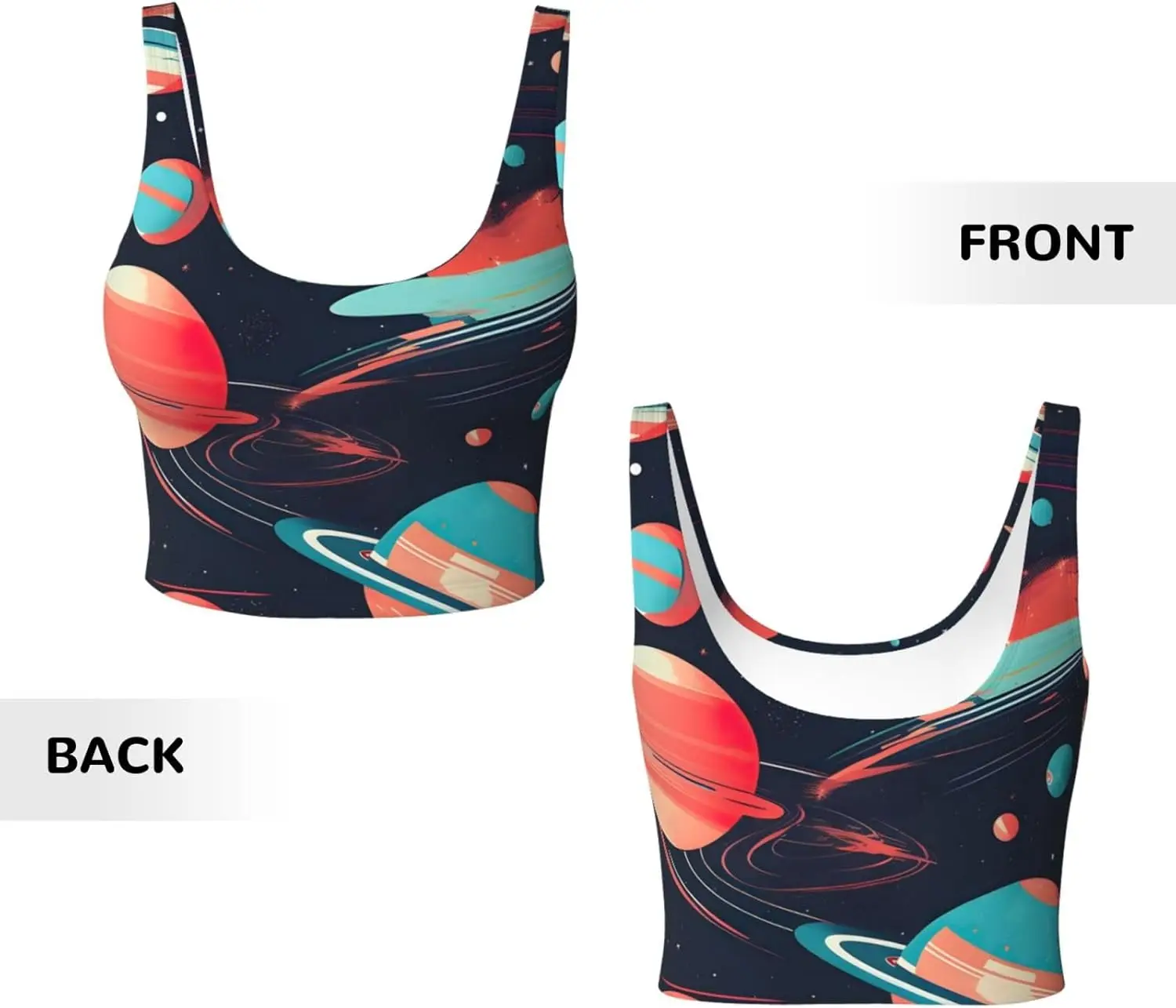 우주 행성 인쇄 여성 캐주얼 스포츠 조끼 요가 조끼 유행 경량 조끼 계절 편안한