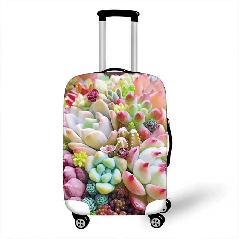 Designer Colorful Plant Luggage Cover Thicken Elastic Baggage Cover for 19 - 32 Inch Suitcase Case Dust Cover Travel Accessories