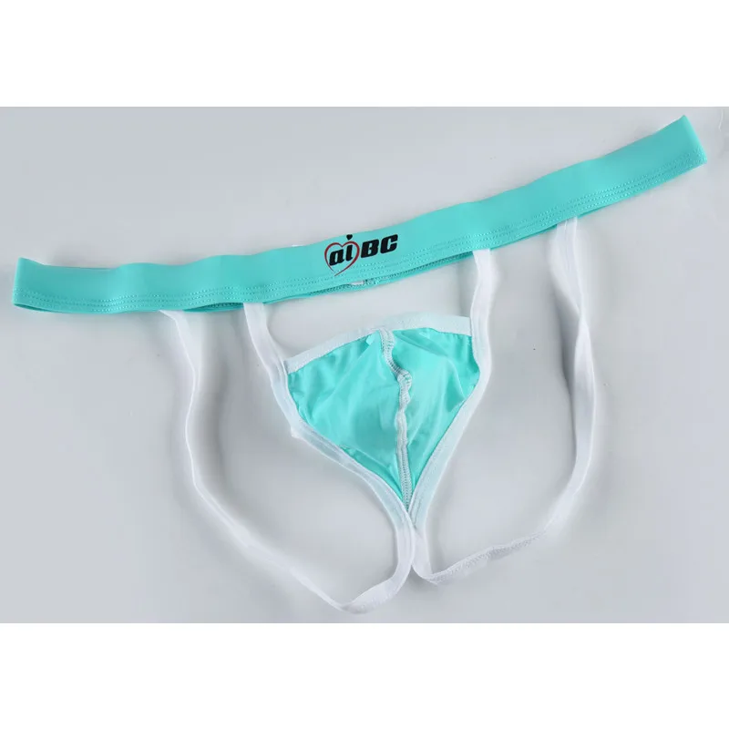 ผู้ชายฤดูร้อนชุดชั้นใน Double Thong กางเกง Hollow บาง G-String ผ้าไหมน้ําแข็งกางเกง Breathable T-Back เซ็กซี่