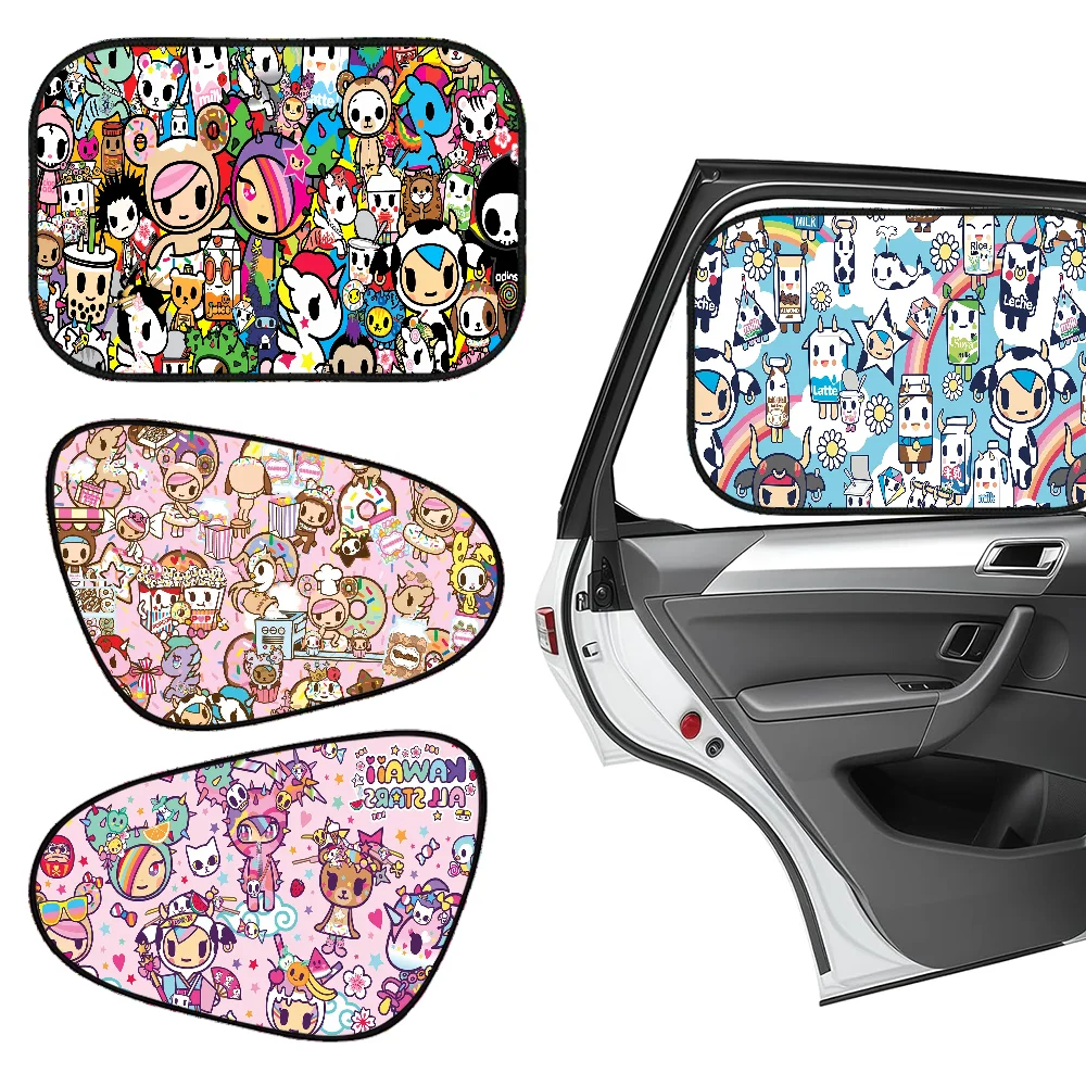 Japan Tokidoki Universal Side Window Sunshades UV Protection Car Curtain Car Window Sun Shade Visor Protective Window