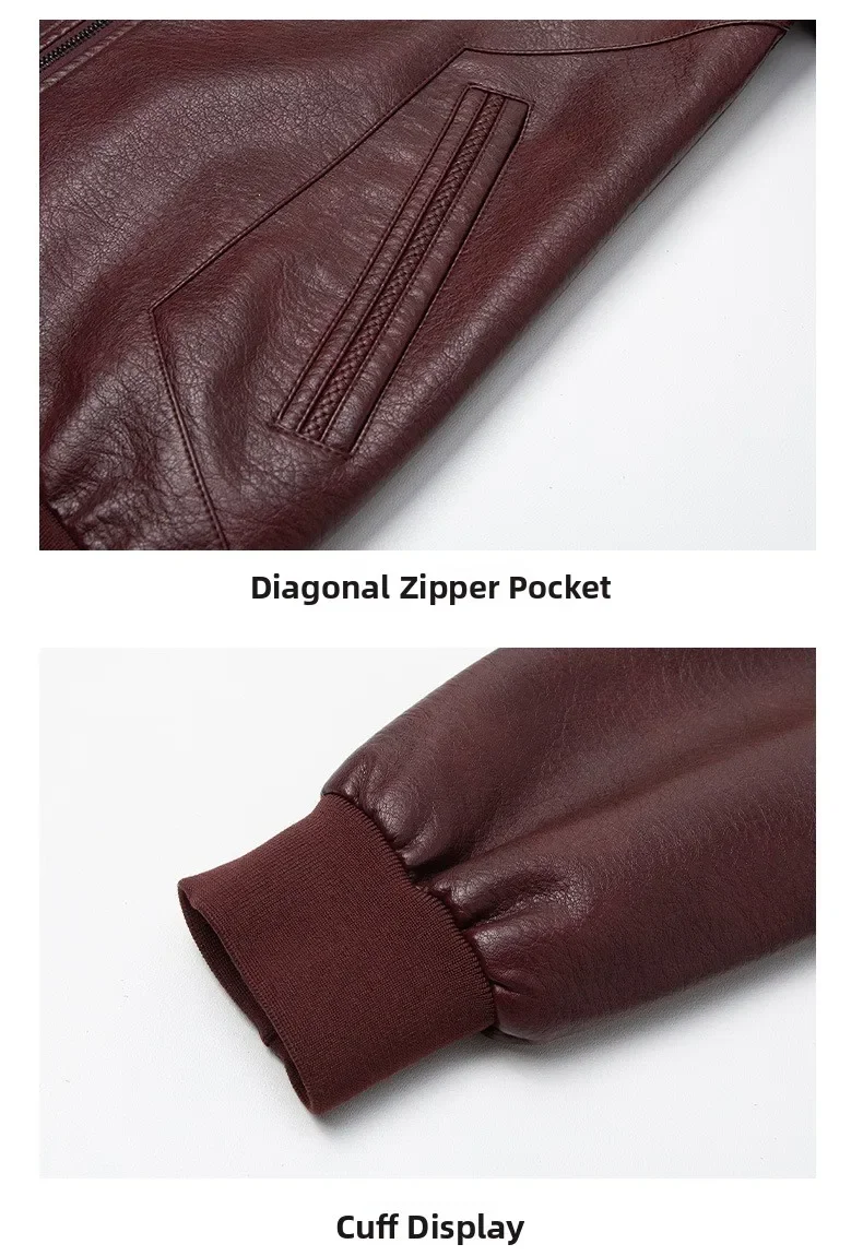 6XL Herren Lederjacke Herbst Winter Kunstledermantel Koreanischer Stil Slim Fit Lässig Trendy Vielseitig Stilvolle Oberbekleidung für Männer – Detail 12