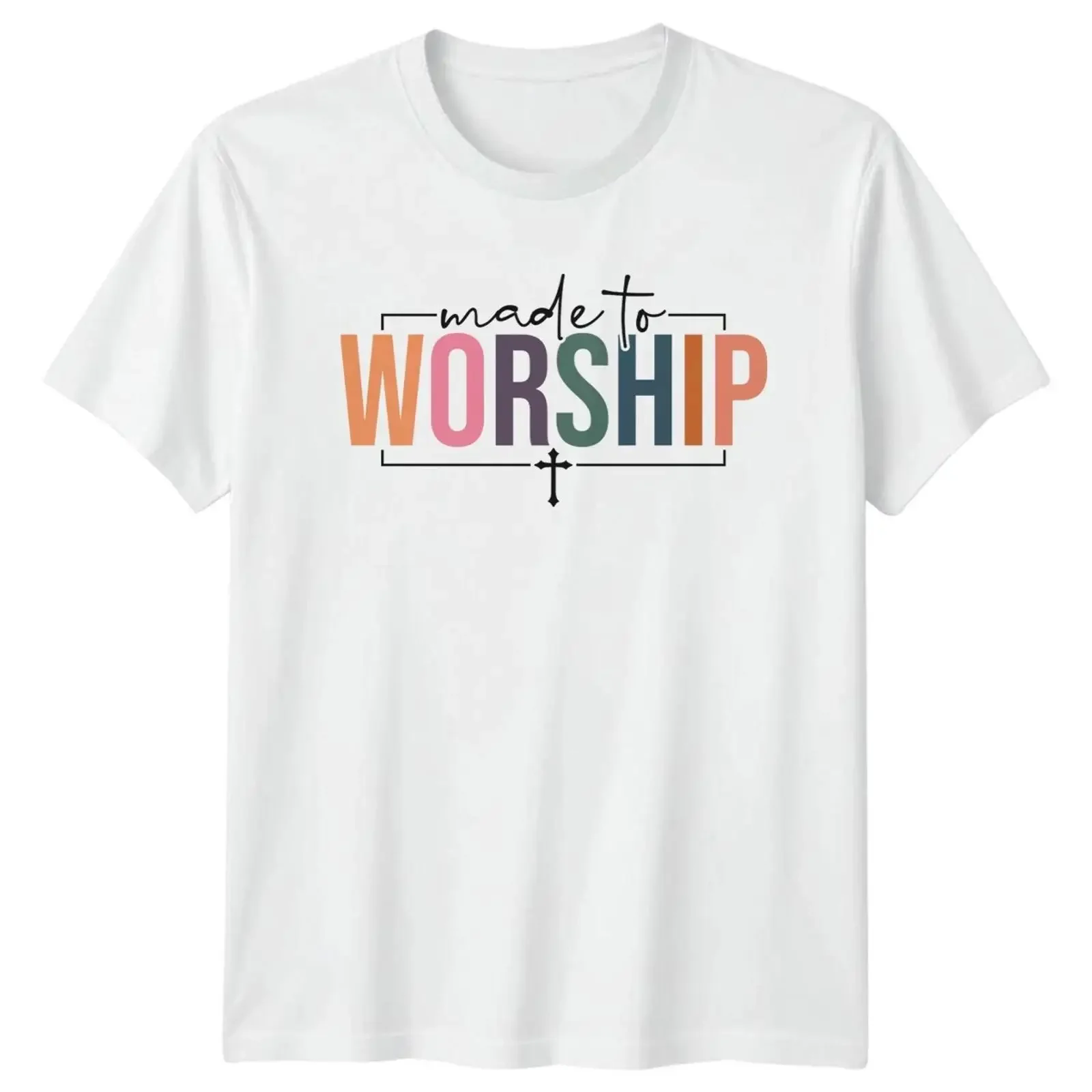Made To Worship Damen T Shirt Christlicher Glaube Religion Ostern Geschenk für Sie vintage Washed Stretched designer clothes