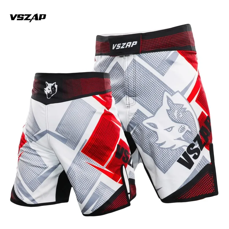 VSZAP Kickboxing Training Grappling Shorts Gym Breathable Martial Arts Muay Thai Cage Fight Wear