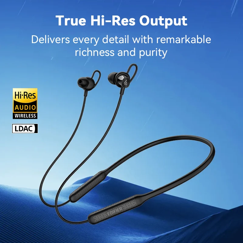 Edifier W210BT Neckband Bluetooth Earphones Magnetic Type Sport Earbud Hi-Res Wireless Headphone with LDAC Codec IP55 Waterproof