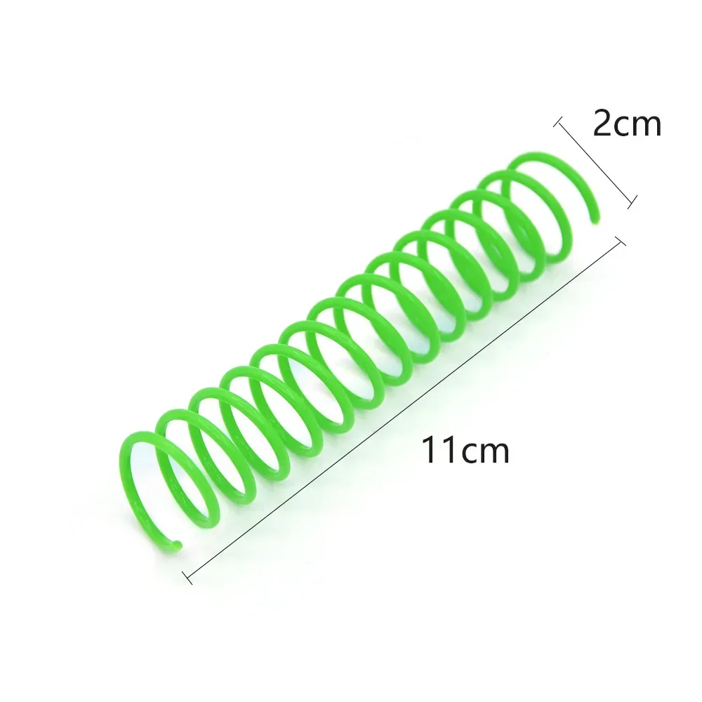 4/8Pcs/Bag Cat Spring Toys Colorful Coil Toy Kitten Coil Spiral Springs Toys Interactive Durable Heavy Gauge Cat Spring Tools