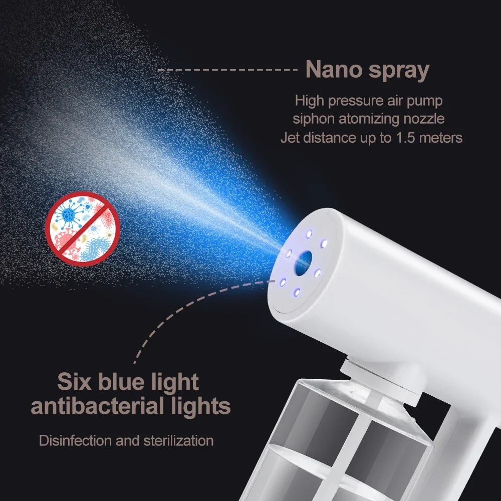 Electric Disinfectant Spray Gun Portable Nano Sterilization Mist Sprayer