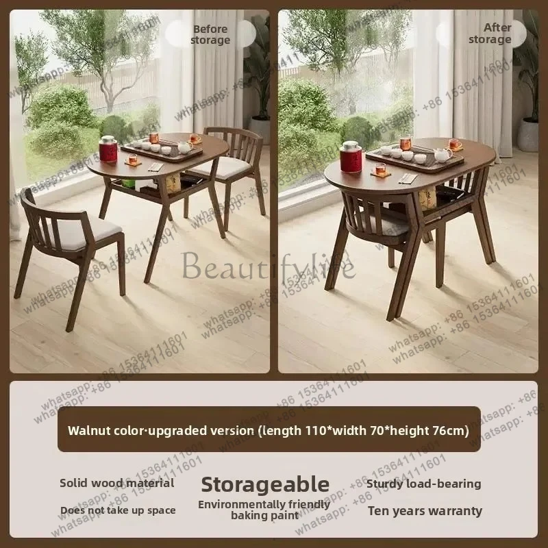 yj9 Balcony Leisure Table and Chair Three-Piece Set Solid Wood Set Tea Table Combination Small Drinking Small Tea Table