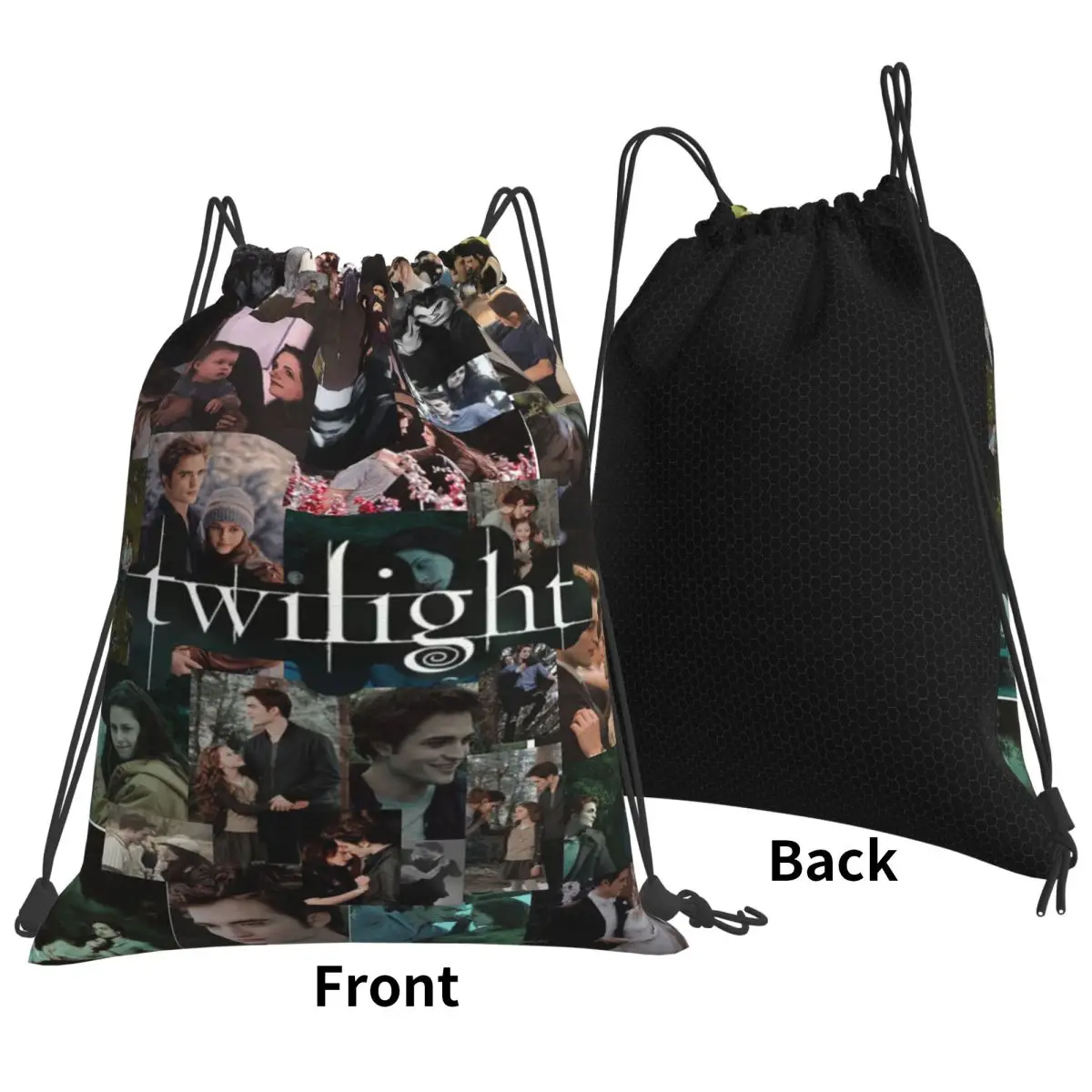 Edward Cullen Twilight Backpacks Multi-function Drawstring Bags Shoes Bag Book Bags for Man Woman School