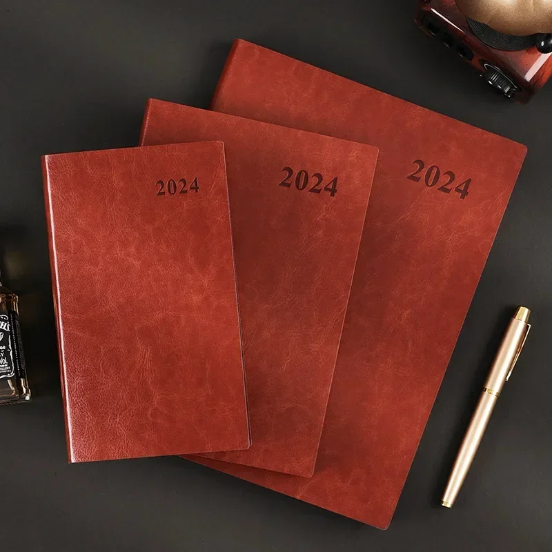 Soft Diary Note Organizer, Calendário Sketchbook, Journal Book, Planejador, Diário e Agenda Notepad, Papelaria, 2024