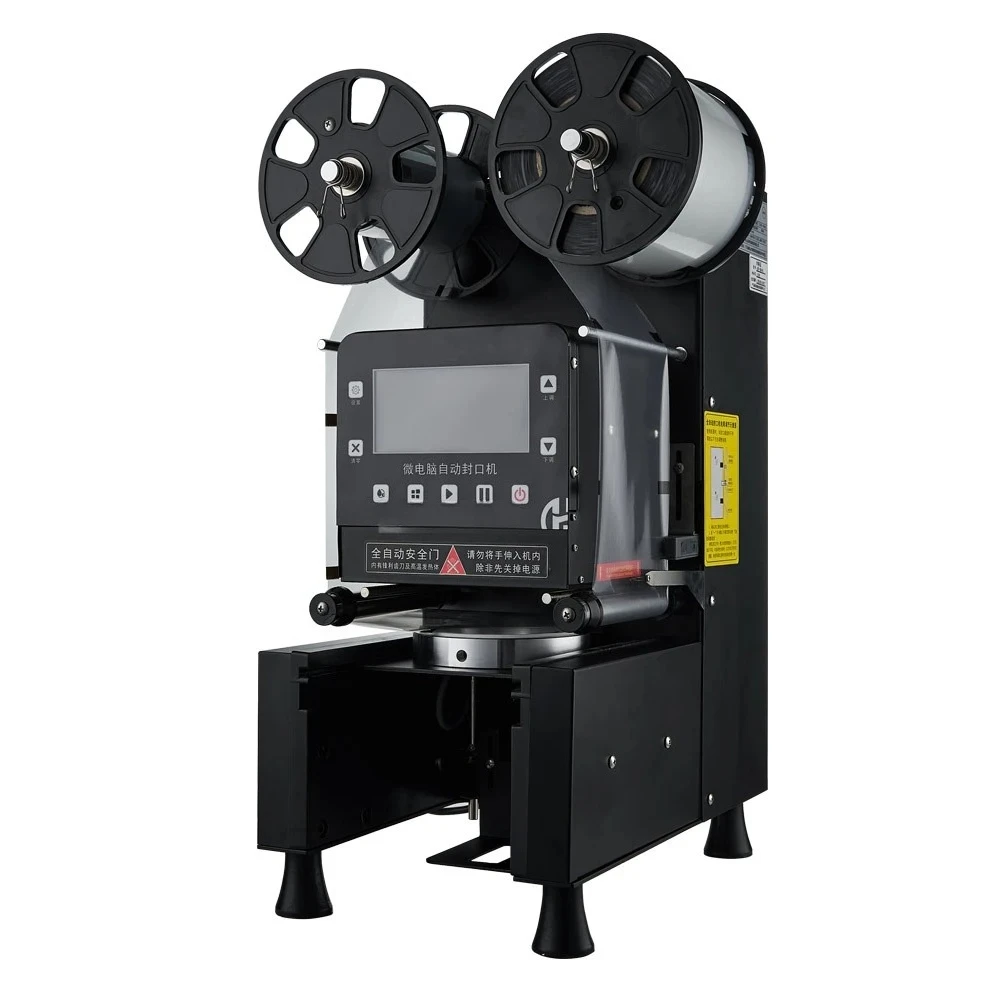 Automatic Coffee & Tea Packaging Equipment Milk Tea Shop Cup Sealing Machine Paper Plastic Sealer