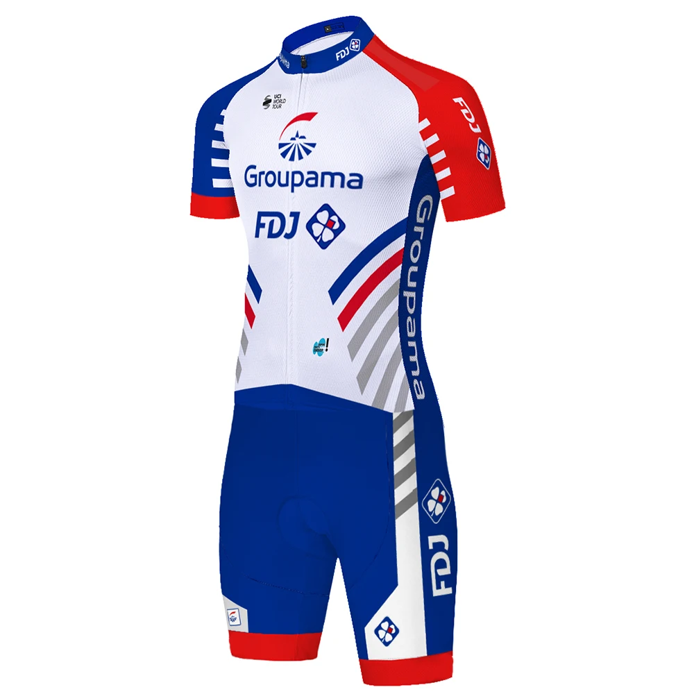 2024 FDJ triathlon skinsuit conjunto ciclismo masculino cycling jersey maillot velo homme велоформа мужская 사이클링 의류 자전거의류