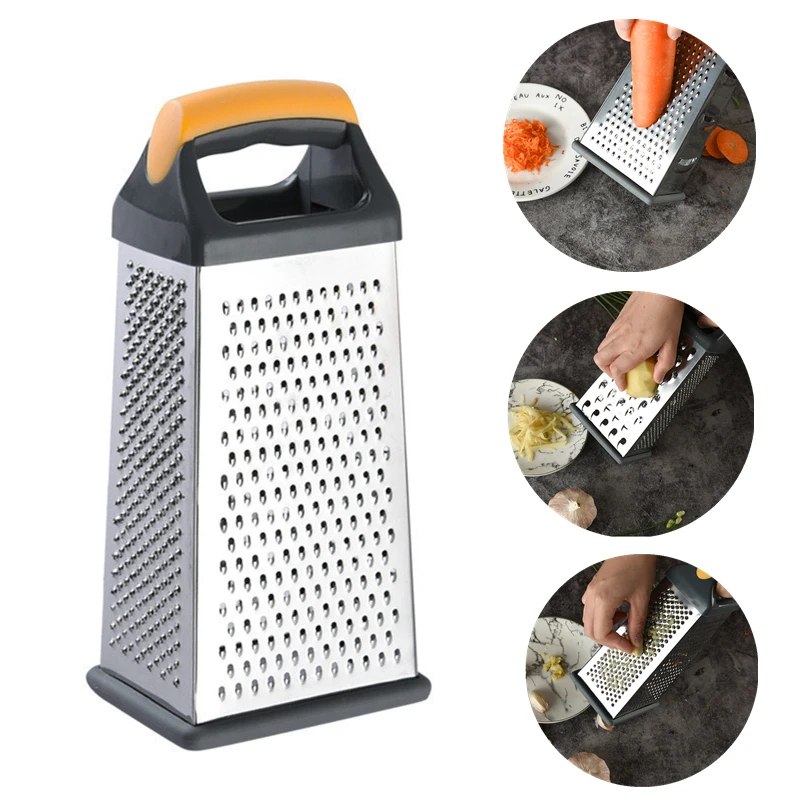 Multifunctional Vegetable Grater Chopper 4 Side Manual Stainless Steel Cheese Garlic Ginger Fruit Cutter Slicer Kitchen Gadgets