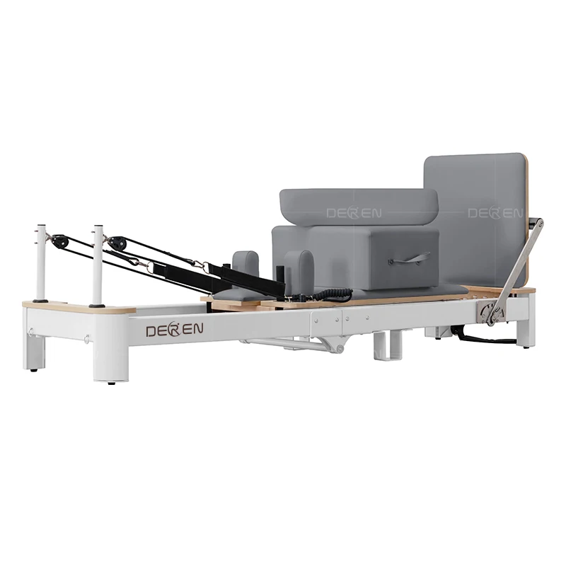 

Factory Direct Sales Commercial Core Training Aluminum Alloy Pilates Reformer Bed Quality Wood Material Pilates Equipment