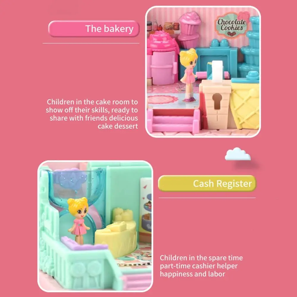 Creative Simulation Play House Toys 3D Expandable Doll Houses with Furniture Cosplay Interactive Simulated Princess Castle