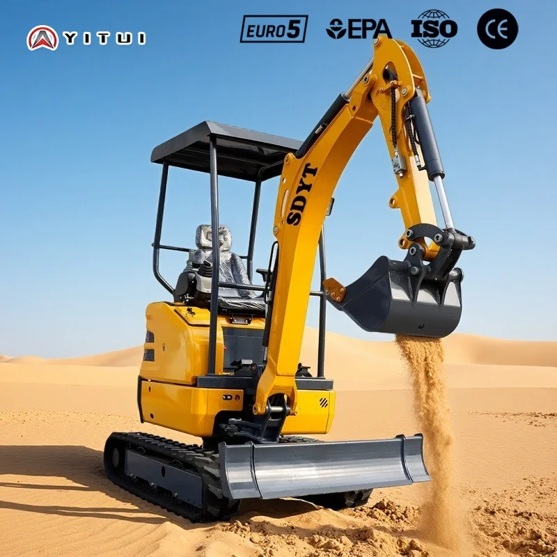 Mini escavatore caldo personalizzato Ce Epa Euro 5 Motore Kubota Potente mini escavatore multiuso per uso scenario