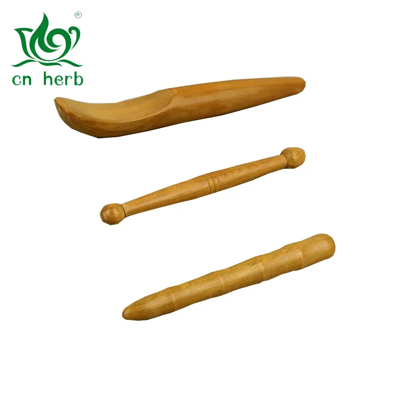 

CN Herb Fragrant Wood Finger-shaped Acupuncture Stick Foot Sole Leg Acupuncture Massager Solid Wood Foot Massage Stick