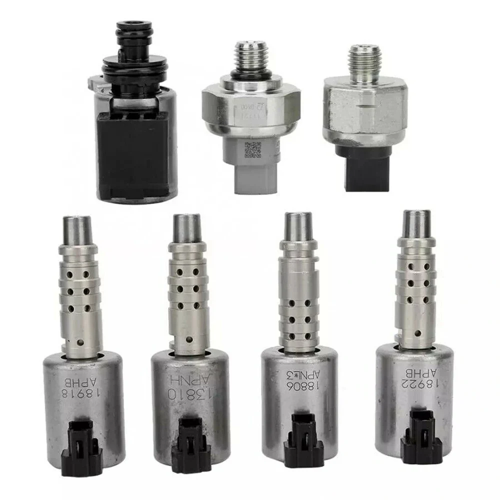7PCS RE0F10D JF016E JF017E CVT8 Transmissie Solenoid Kit W/Druk Sensor Past voor NISSAN TEANA 2012-14 L4 2.0L 2.5L V6 2.5L