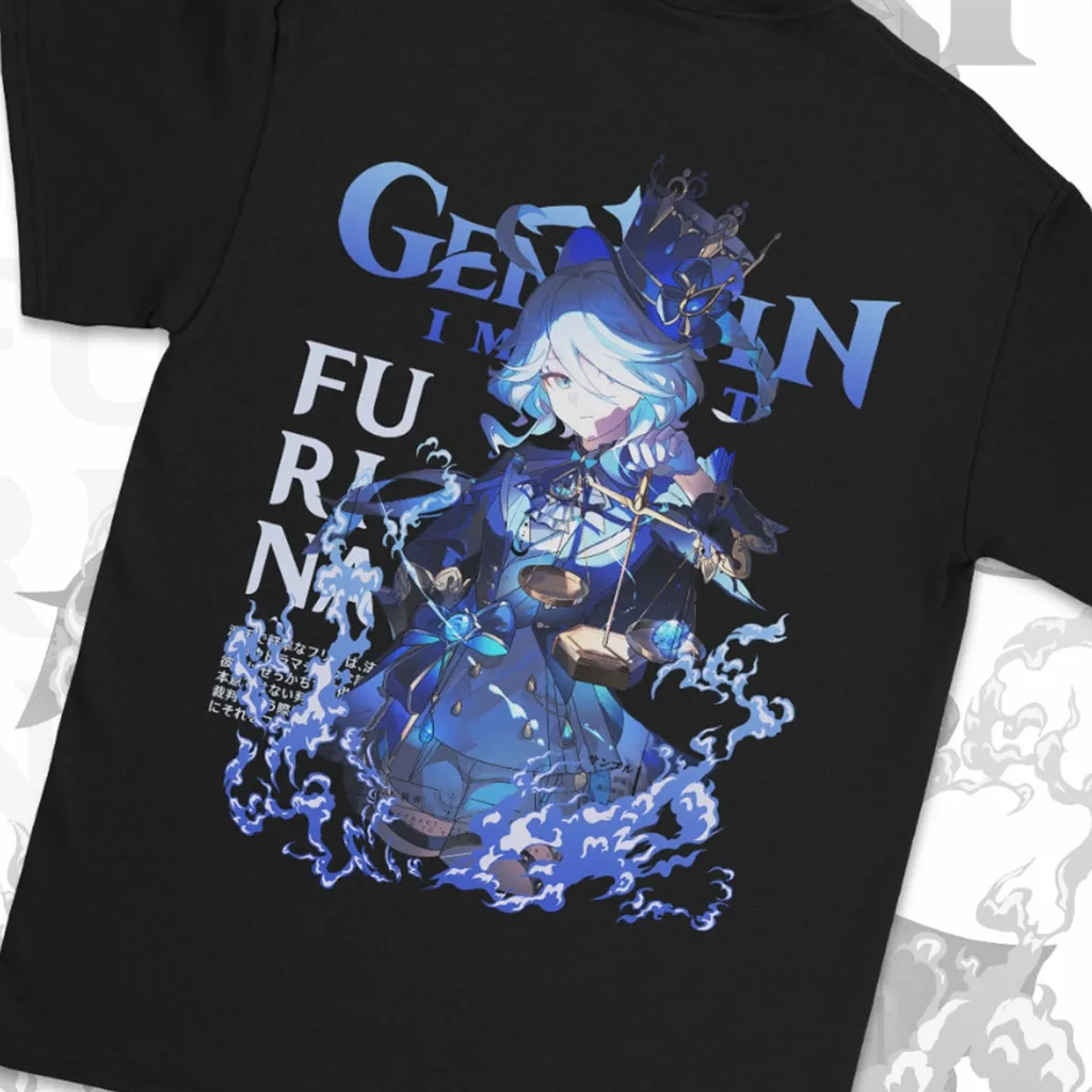 T-shirt  Pria Distro Sablon DTF FURINA GENSHIN IMPACT T-shirt  Anime Jepang Game Genshin Impact SIMSE.ID