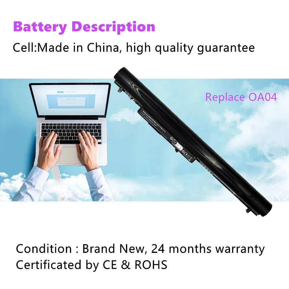 Laptop Battery For HP 240 245 255 G2 G3 CQ14 CQ15 OA04 OA03 TPN-C113 TPN-C114 TPN-F112 TPN-F113 TPN-F114 TPN-F115 HSTNN-PB5S