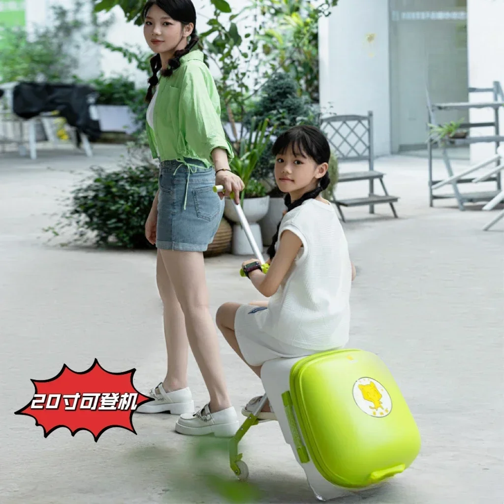 가방은 앉아서 탈 수 있습니다 트롤리 빛나는 브레이크 바퀴 게으른 남자 아기 어머니 접이식 수하물 어린이 캐빈 캐리어 여행 가방