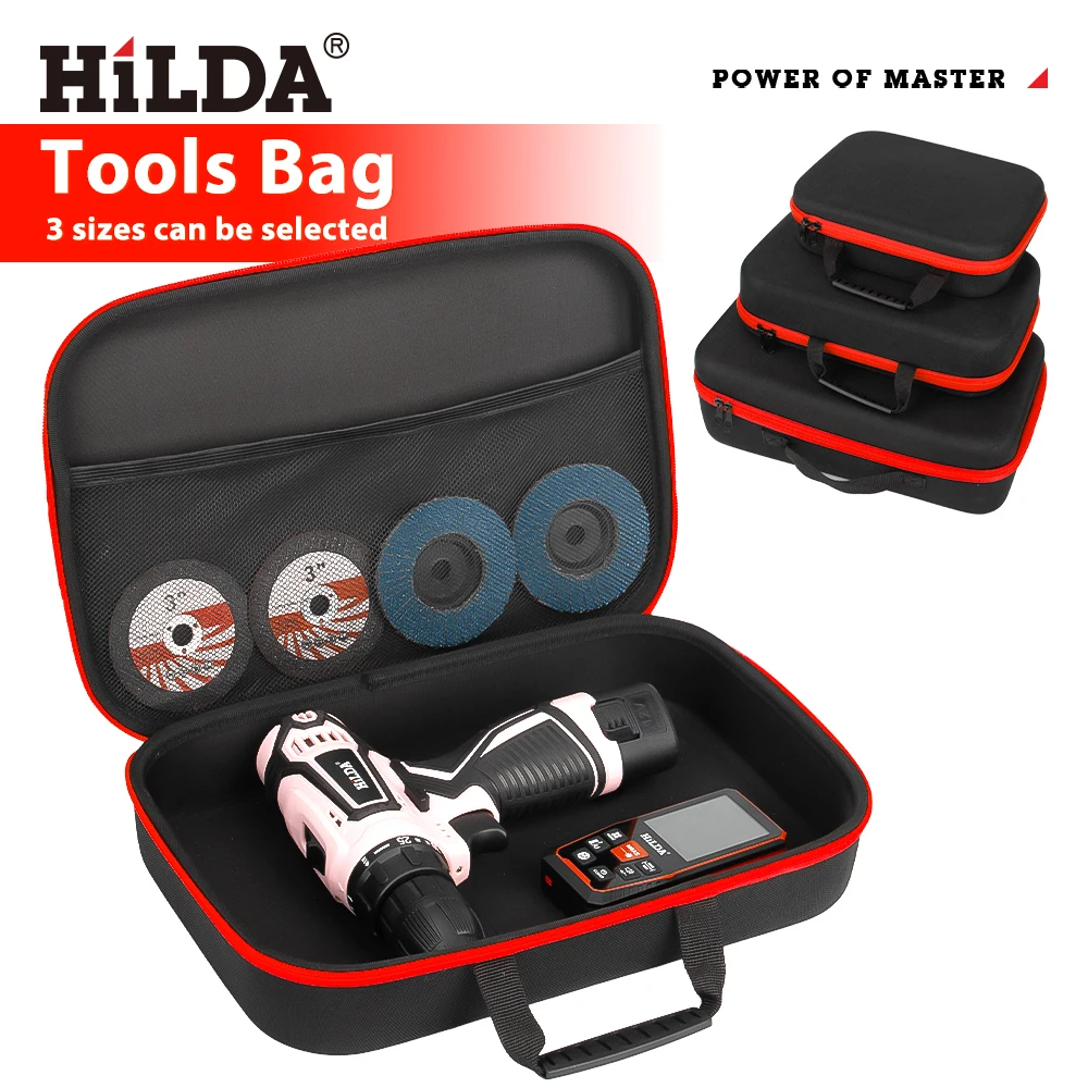 HILDA Werkzeugtasche mit großem Fassungsvermögen, 3 Größen, erhältlich mit roten Kanten, wasserdichte Werkzeugtaschen, Elektriker-Hardware-Werkzeugtasche – Detail 6