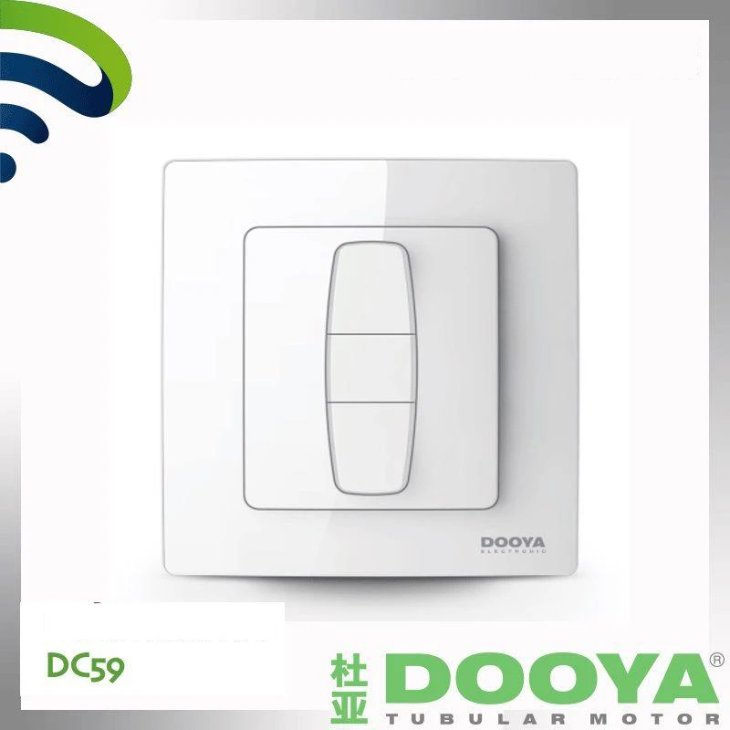 Dooya-DC59C Single Channel Mechanic Wall Switch Receiver, Tubular Motor Emitter, Size 86x86mm, Original