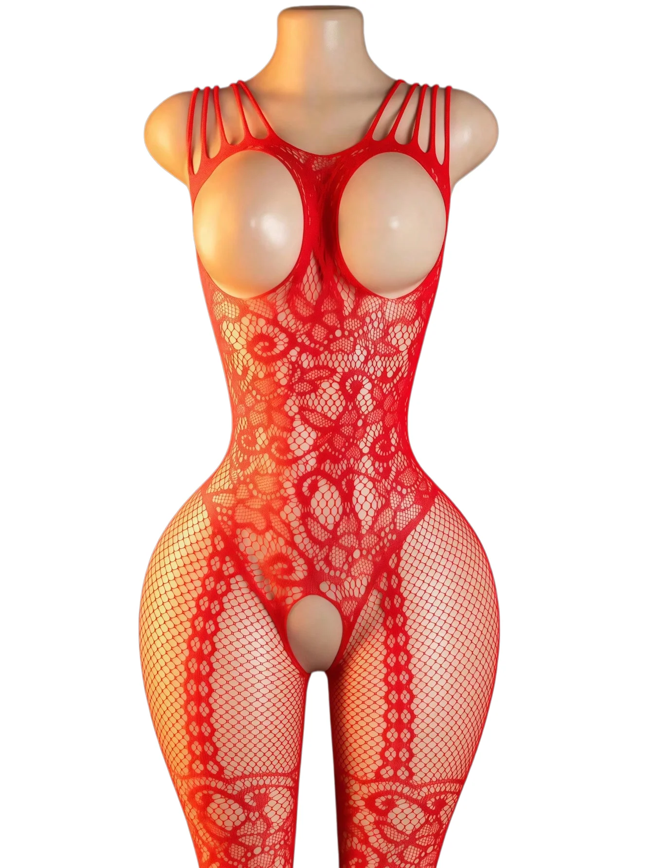 Sexy Fishnet Bodysuits Hot Women Mesh Bodystocking Erotic Lingerie Jumpsuit Ladies Porn Costume Crothless Tighties