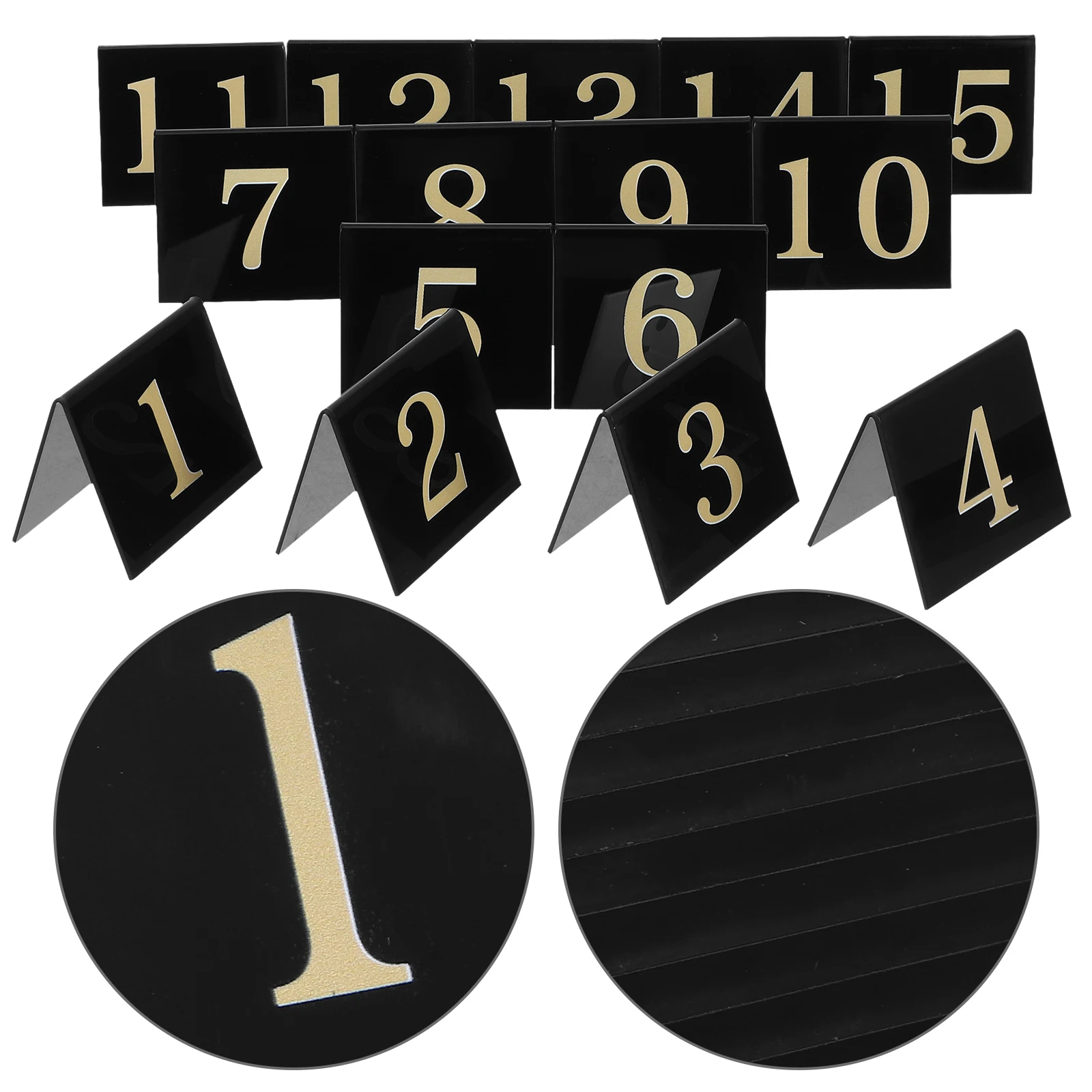 

15pcs Table Number Plates Detective Party Markers Crime Scene Evidence Door Sign Plaques House Address Numbers Restaurant Floor