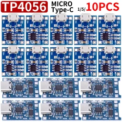 1-10 pz tipo-c Micro/tipo C 5V 1A 18650 TP4056 modulo caricabatteria al litio scheda di ricarica con protezione doppia funzione 1A