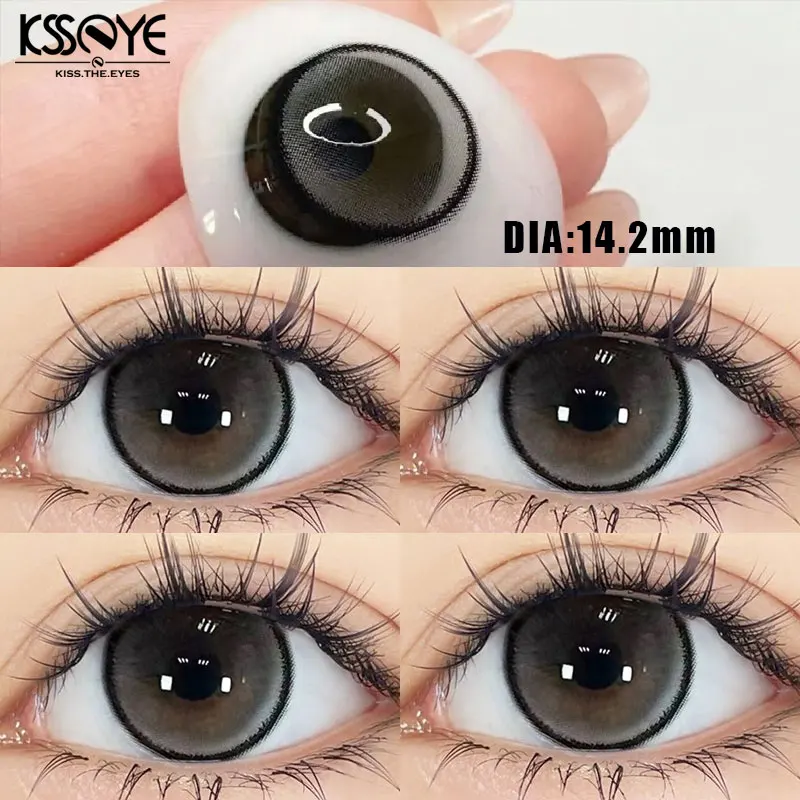 KSSEYE 1 Pair Natural Contact Lenses for Eyes Myopia Prescription Fashion Eyes Color Lenses Makeup Beauty Yearly Fast Shipping