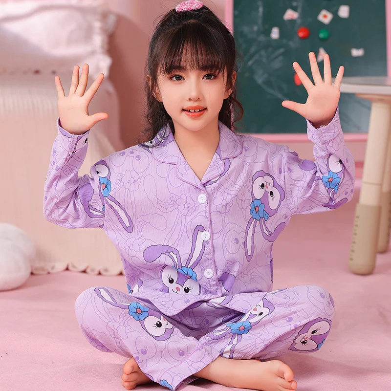 Sanrio cartoon star Dailu new children's long-sleeved trousers pajamas comfortable loungewear autumn loungewear set