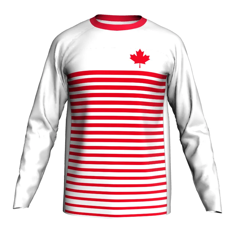 

Canada Long Motocross Shirt Mountain Downhill Cycling Bike Jersey MTB Offroad Bicycl Cross Country Breathable Sport Running Tops